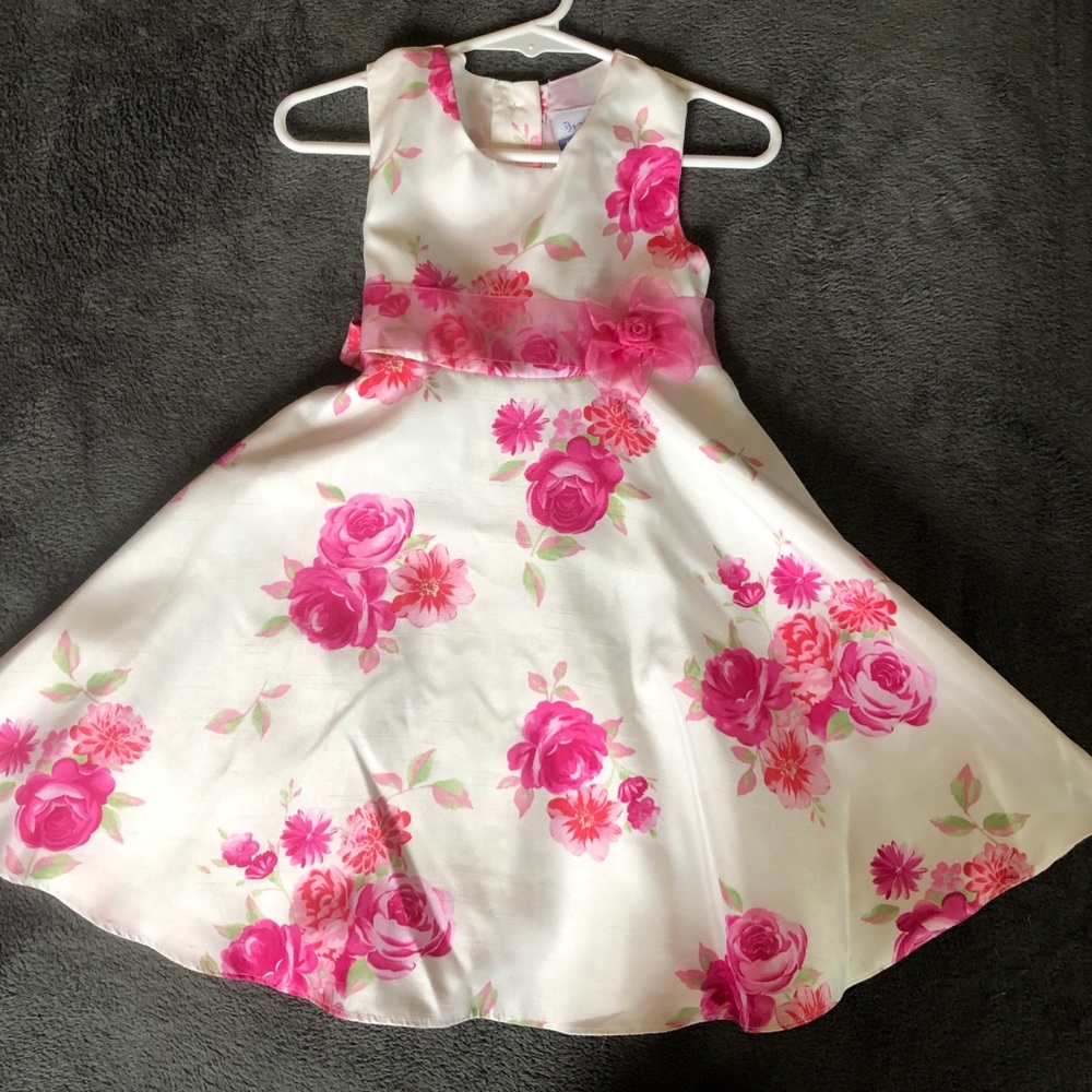 Pink floral dress